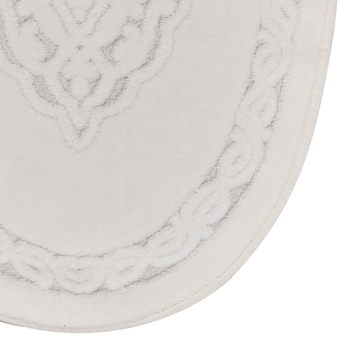 Mijölnir Juego de alfombrillas de baño de algodón 100% crema (2 piezas)